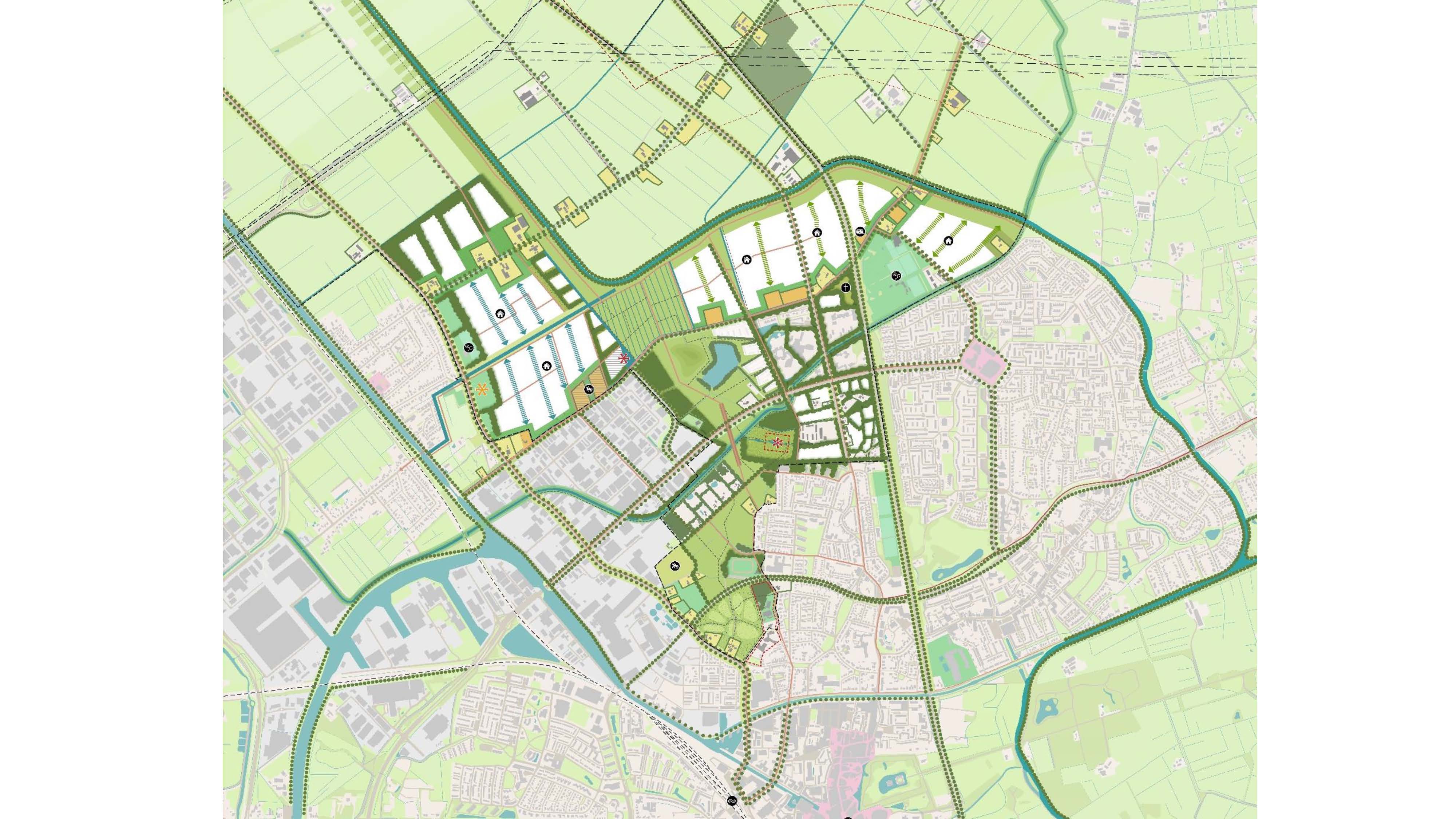 De overzichtskaart van de visie van Aalanderveld
